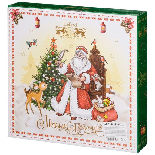 БЛЮДО LEFARD ДЕД МОРОЗ ЗВЕЗДА 28Х28Х5 СМ ЗЕЛЕНОЕ  фото 2