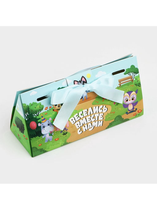 Цена за 5 шт. Коробка подарочная «Зверята», 20×9.5×7.5 см