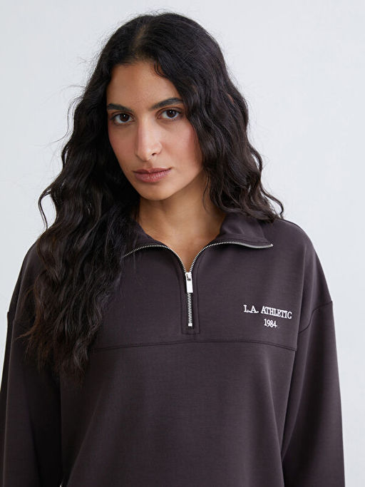 L.A. Athletic Nak??l? Kad?n Kal?n Sweatshirt Tunik