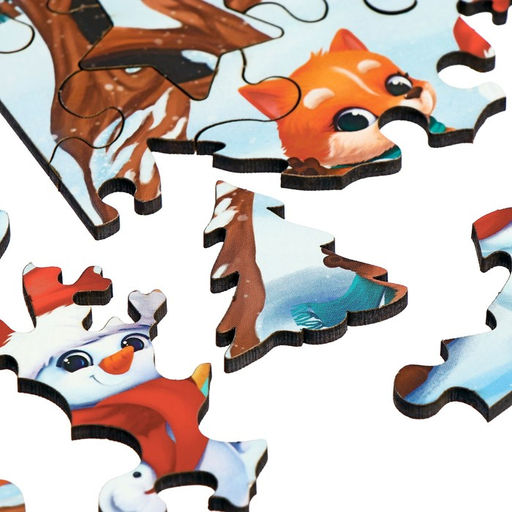 Пазл фигурный Новогодние забавы - Лесная мастерская фото 9