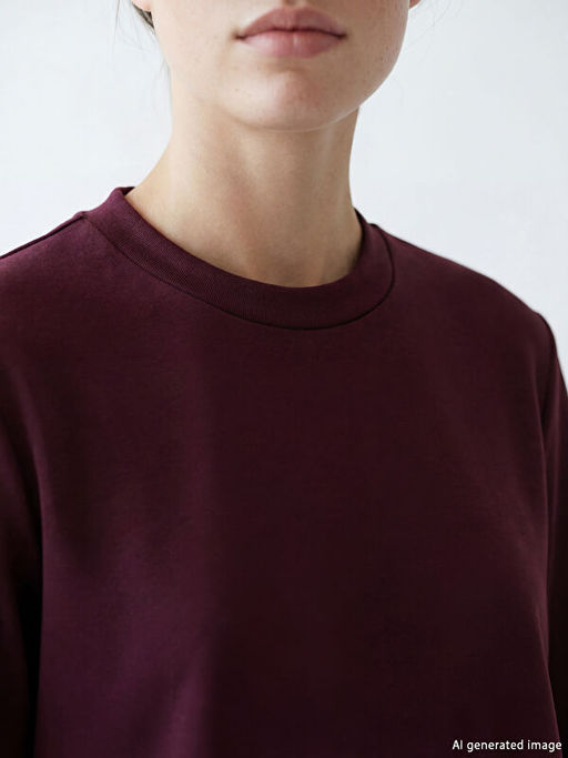 Dik Yaka Oversize Kad?n Sweatshirt Tunik