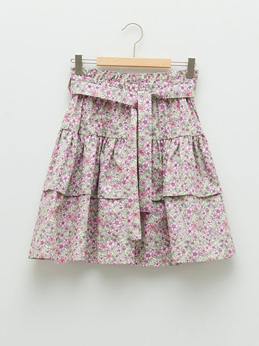 Beli Lastikli Desenli Poplin K?z ?ocuk Etek - Waikiki фото 2