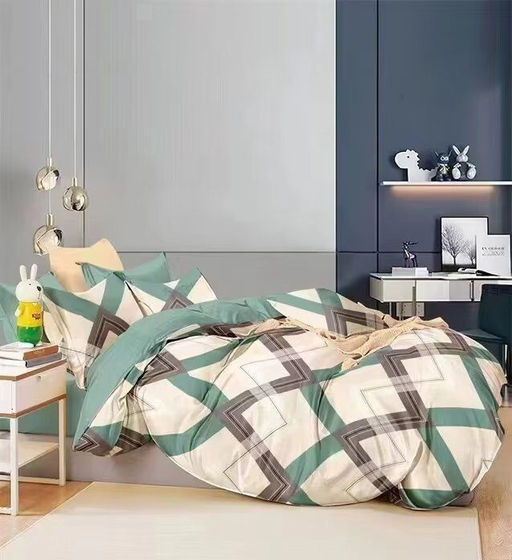 Постельное белье - Поплин Премиум 6553 Юнит 2-спальный с Евро простыней (молния)