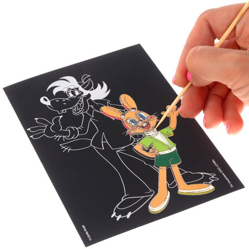 Цена за 3 шт. Гравюра детская, 2 штуки, со стекой, Ну, погоди!