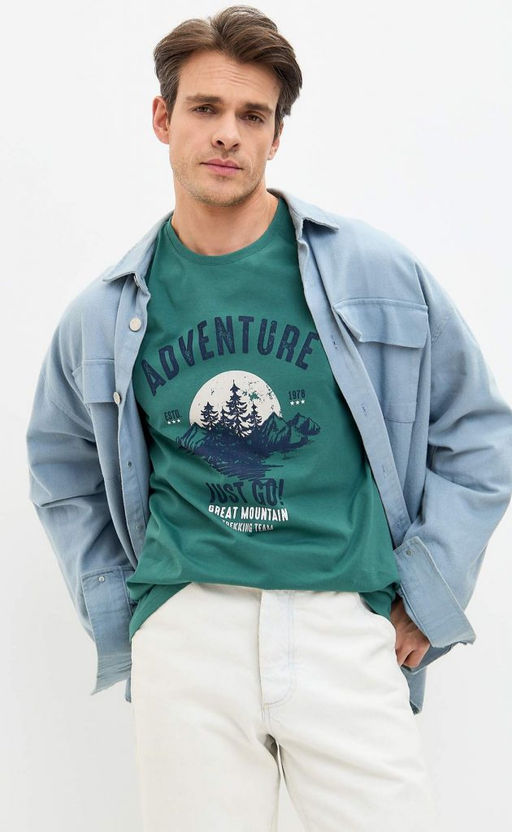 Футболка F411-06-838 d.green - Fine joyce фото 2