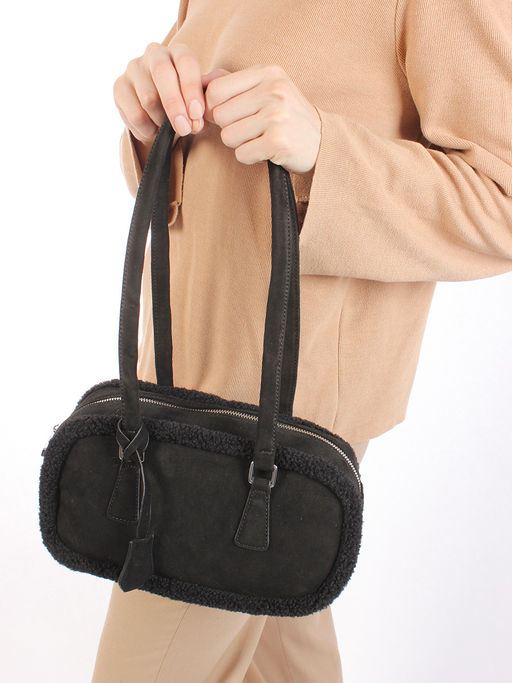 LACCOMA сумка P5821-1-черный эко кожа, искуственный мех полиэстер фото 7