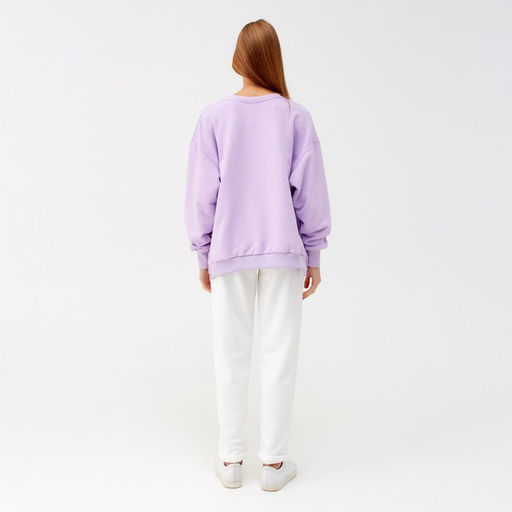 Костюм женский (свитшот, брюки) MINAKU: Casual Collection, сиреневый, размер 42