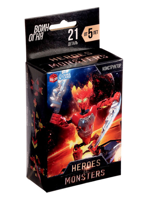 Конструктор-робот «Воин Огня», 19 деталей
