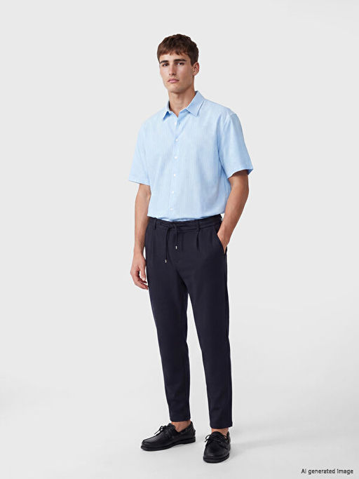 Regular Fit ?izgili Erkek G?mlek