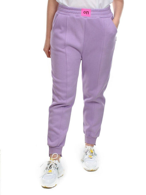 07 LILAC Брюки спортивные женские на флисе (100% хлопок) 7986