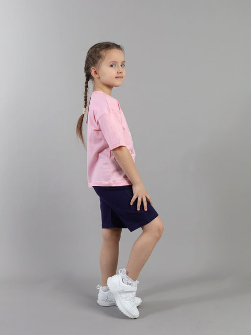 CRB wear / CSKG 90286-27-432 Комплект для девочки (футболка, шорты),розовый/Ex.Cherubino  фото 2