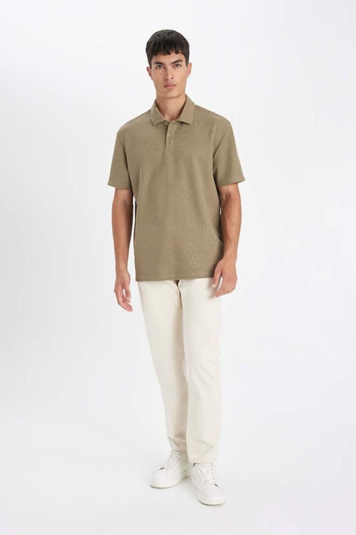 New Regular Fit Basic Duz K?sa Kollu Polo Tisort - Defacto фото 11