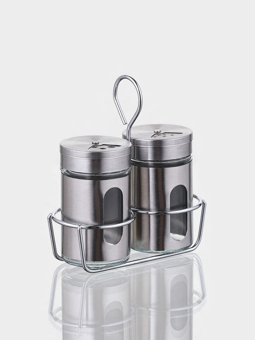 Набор для специй "Стиль" 2 шт, на подставке, 130 мл