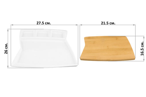 Набор д/сервировки сыра 27,5*26*1,7 см Айсберг блюдо + разделочная доска - Elan gallery фото 12