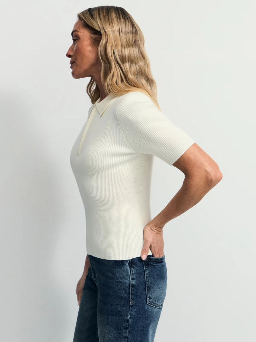 Джемпер в рубчик с молнией / Zarina фото 4