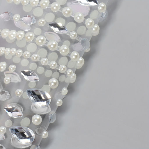 Цена за 4 шт. Стразы и жемчуг самоклеящиеся «Ассорти», фигурные, 120 шт на листе, цвет серебряный