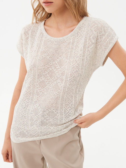 Джемпер короткий рукав л1125 лен 1