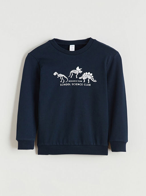 Dinozor Bask?l? Erkek ?ocuk Sweatshirt ve E?ofman Alt