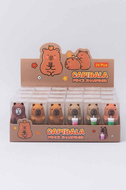 Точилка для карандашей "Different capybara", mix, шоу-бокс 24 шт.