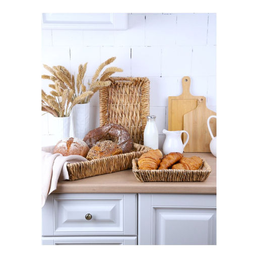 Поднос плетеный прямоугольный с ручками Walmer Arrow 45x32x8 см, цвет бежевый  фото 7