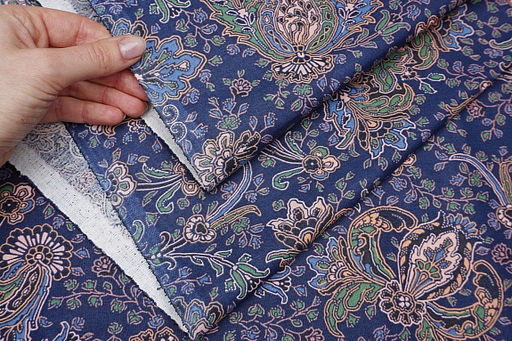 Перкаль Сказка цв.т.синий, ГОСТ, ш.1.5м, хлопок-100%, 130гр/м.кв - Купава фото 5