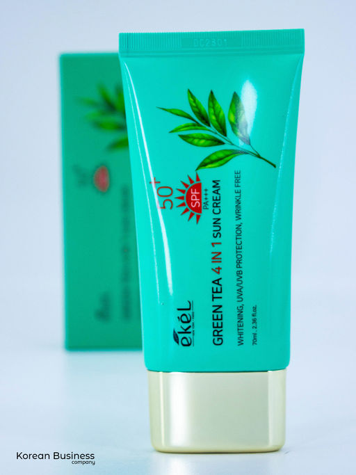 EKEL - КРЕМ СОЛНЦЕЗАЩИТНЫЙ 4 В 1 С ЭКСТРАКТОМ ЗЕЛЕНОГО ЧАЯ GREEN TEA 4 - IN - 1 SUN CREAM, 70 ML  фото 2