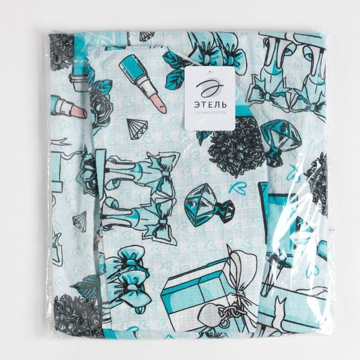 Набор для сауны Этель Mint mood парео 80*144 см + чалма, вафля 200г/м2, 100% хл  фото 12