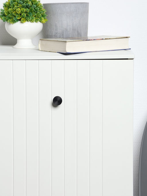 Цена за 2 шт. Ручка-кнопка CAPPIO «Лабиринт», цинк, цвет чёрный