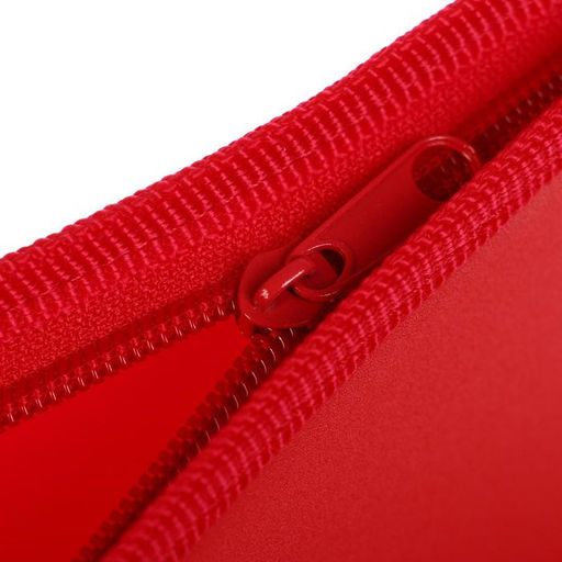 Папка пластиковая А4, 325 х 230 х 55 мм, молния сверху, Calligrata Офис, ПМ-А4-02, 0.5 мм, цветная, текстура песок, красная  фото 3