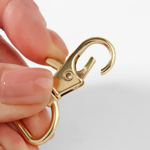 Цена за 2 шт. Карабин металлический, 42×25 мм / 21×2.1 мм, 5 шт., цвет золотой