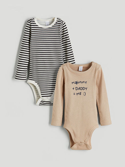 Bask?l? Erkek Bebek ??t??tl? Body 2li