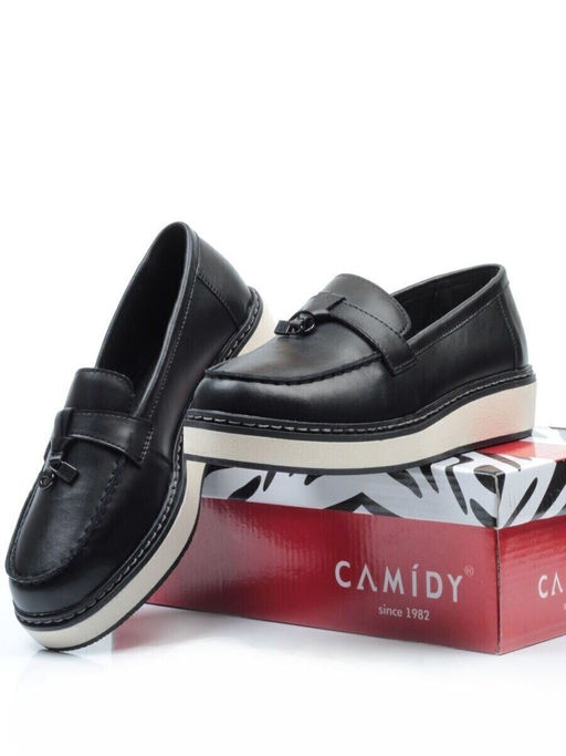 03-5061-1 BLACK Лоферы женские (натуральная кожа)