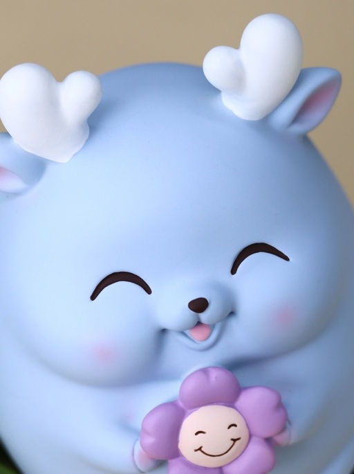 Копилка Flower deer, blue (15,5 см), пластик