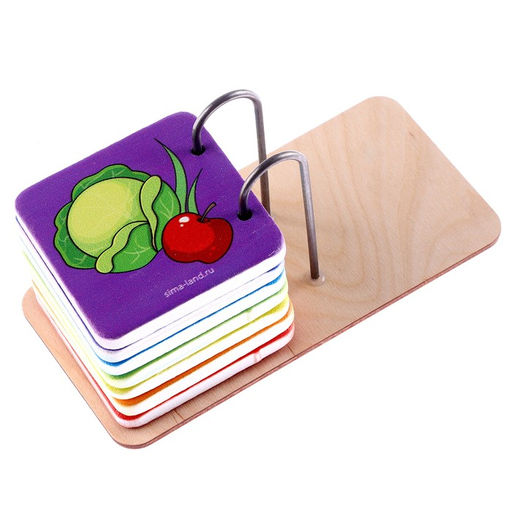 Развивающая игрушка из дерева «Расскажем малышу, кто что ест»