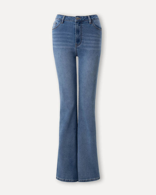 Светло-синие джинсы-клеш - Incity фото 5