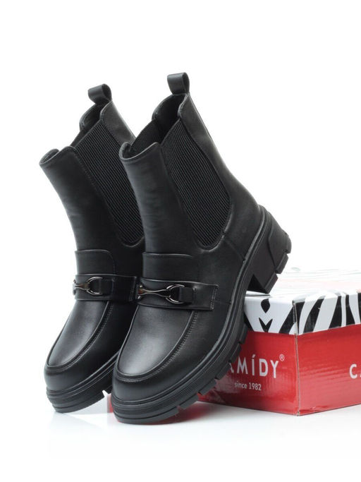 01-5251-1 BLACK Ботинки демисезонные (искусственная кожа, байка) - No name фото 34