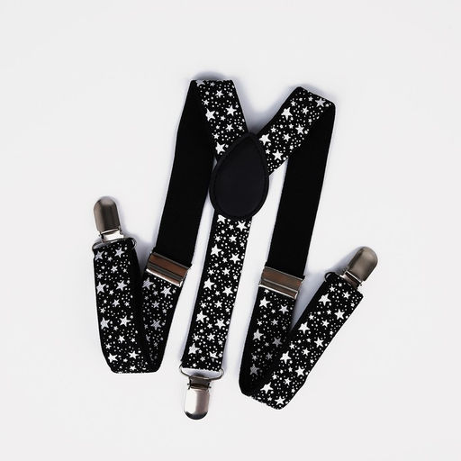 Подтяжки детские, ширина 2.5 см, цвет чёрный/белый - Simaland фото 2