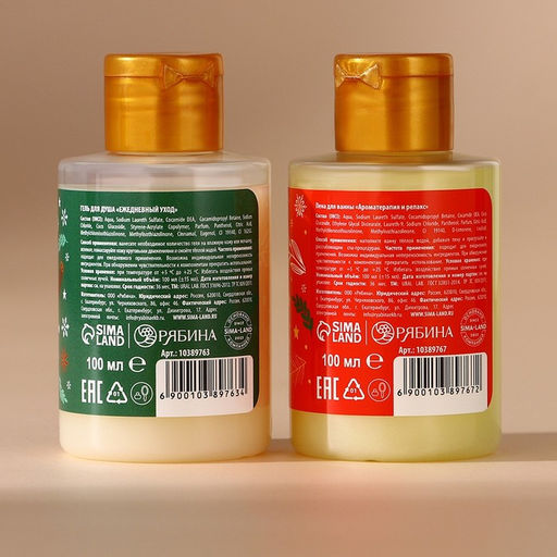 Подарочный набор Снегопад чудес: гель для душа и пена для ванны, 2?100 мл, URAL LAB