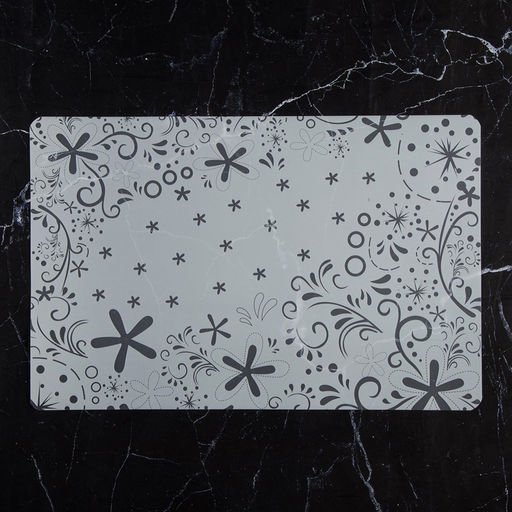 Цена за 12 шт. Салфетка сервировочная на стол «Цветочные узоры» , 42×28 см, цвет белый