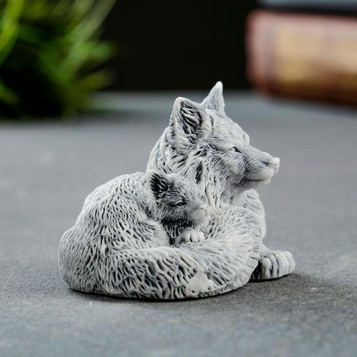 Фигурка «Лисичка с лисенком», 4 см