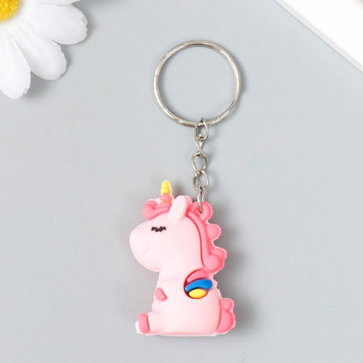 Брелок резина "Спящий единорог с крыльями" МИКС 5,6х3,4х2,1 см