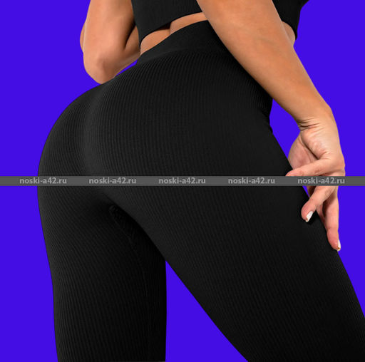 Цена за 1 шт. Лосины внутри с мехом с широким поясом арт. 952 XL-3XL (фактически 50-54) - Астекс фото 5