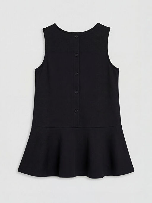 Bisiklet Yaka Ta? ??lemeli K?z ?ocuk Elbise