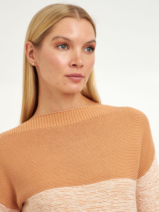 джемпер женский из хлопка в широкою полосу - Glenfield фото 6