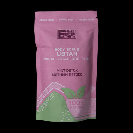 Family Forever Organic Boom Скраб-убтан для тела "Мятный детокс" 200г