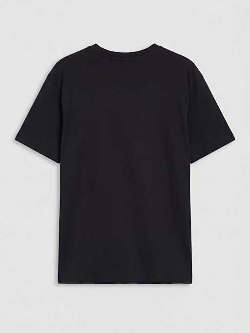 Bisiklet Yaka Bask?l? K?z ?ocuk Ti??rt