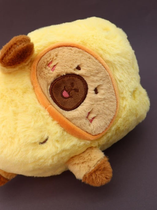 Мягкая игрушка "Capybara fruit", yellow, 18 см