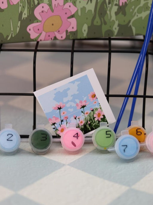 Картина по номерам на подрамнике Draw Me! Poppies, (20*20 см)