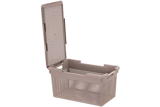 Корзина с крышкой 21 л 45,5*26,5*23,5 см Лофт узкая, мокка (модель 562139) - Elan gallery фото 6