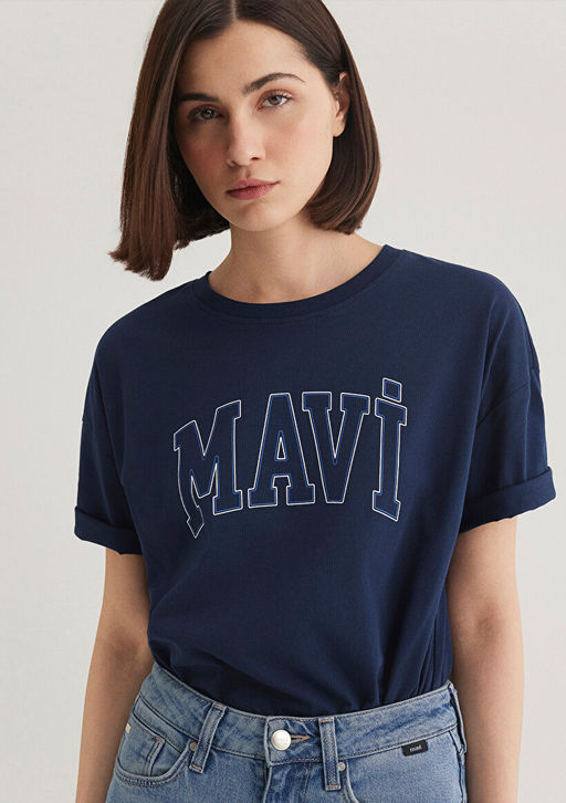 Mavi Logo Bask?l? Lacivert Tisort  фото 2